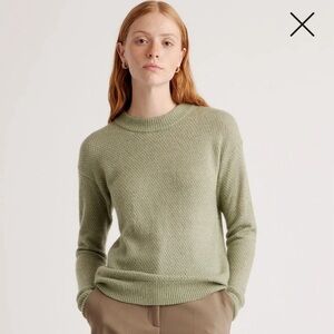 Quince Sage Green Baby Alpaca Wool Knit Sweater XS | Crewneck Soft Cozy